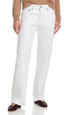 NEW EB DENIM alida loose bowed denim pants in white